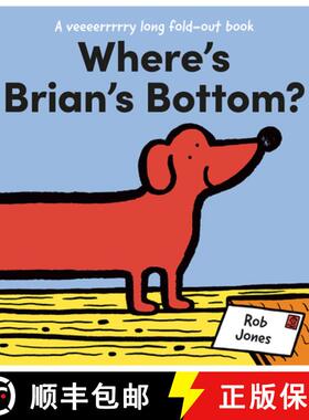 【3-4周达】Where's Brian's Bottom?: A Veeerrry Long Fold Out Book [9781843654667]