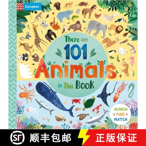 【3-4周达】There Are 101 Animals in This Book : A Search and Find Book for Children [9781035013678]
