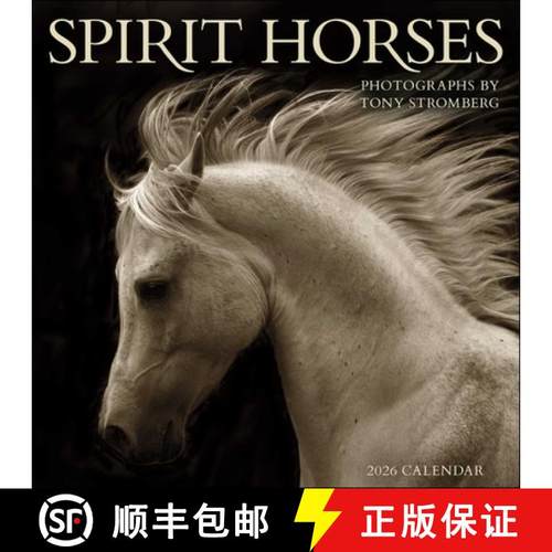 【3-4周达】Spirit Horses 2026 Wall Calendar by Tony Stromberg [9781524899066]