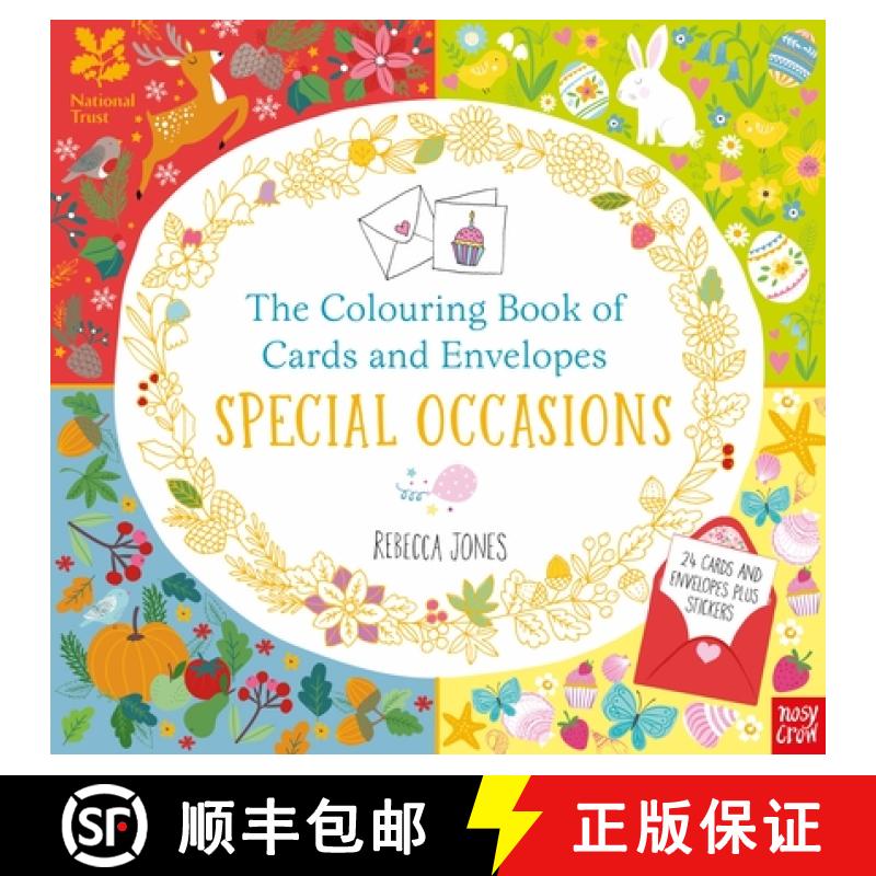 【2-3周达】National Trust: The Colouring Book of Cards and Envelopes: Special Occasions [9781788006453]