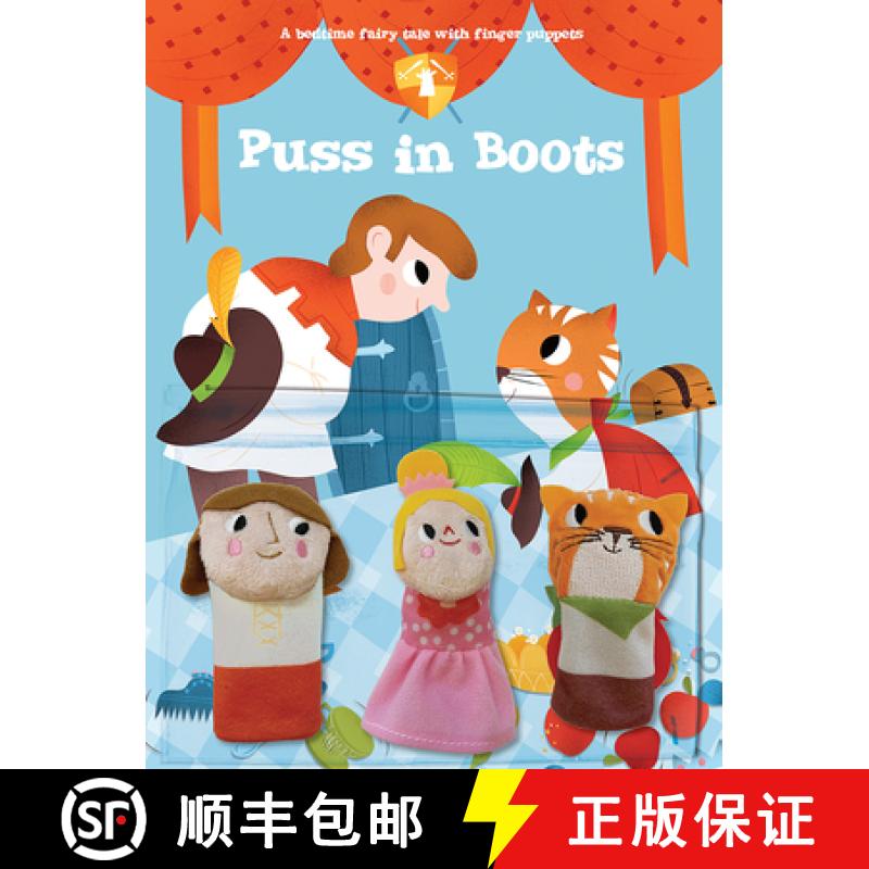 【3-4周达】A Bedtime Fairy Tale with Finger Puppets: Puss in Boots [9789465055534]
