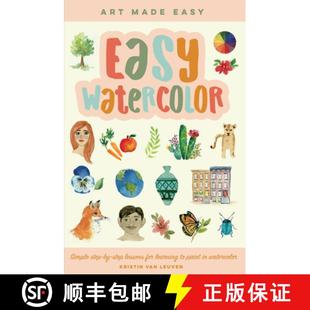 Along Follow Paint Subjects Just Learn 9781600589492 Step. Easy 4周达 Watercolor Step