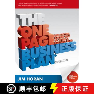 【3-4周达】The One Page Business Plan Uk Edition - The Fastest, Easiest Way To Write A Business Plan ... [9781906465315]
