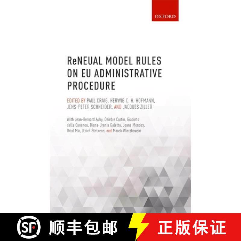 【3-4周达】Reneual Model Rules on Eu Administrative Procedure [9780198795308]