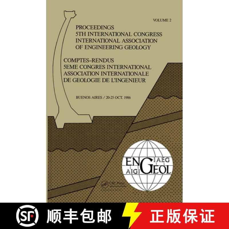 【3-4周达】5th Int Congress Int Assoc of Engineering Geology Argen [9789061916628]