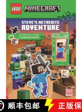 预订 LEGO® Minecraft®: Steve's Netherite Adventure Search & Find Sticker Activity (with Steve minif... [9781837250769]