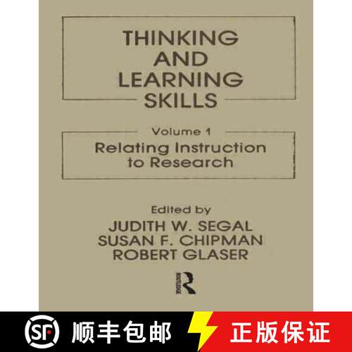 【3-4周达】精装 Thinking and Learning Skills: Volume 1: Relating Instruction To Research - Relating I... [9780898591651]