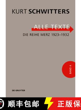 【3-4周达】Die Reihe Merz 1923-1932 [9783110621303]