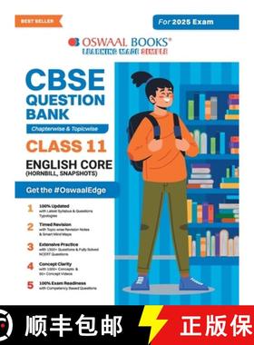 预订 Oswaal CBSE Question Bank Class 11 English Core, Chapterwise and Topicwise Solved Papers For 202... [9789359580173]