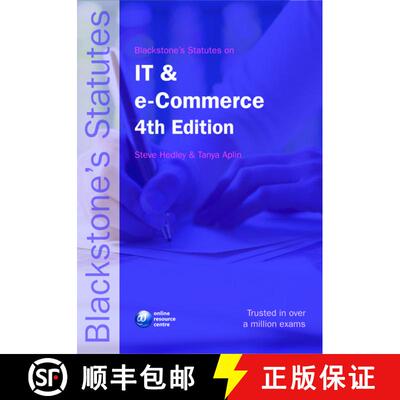 【3-4周达】Blackstone's Statutes on IT and e-Commerce [9780199238217]