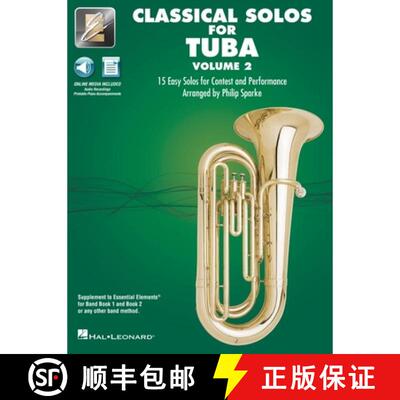 【3-4周达】Essential Elements Classical Solos for Tuba - Volume 2: 15 Easy Solos for Contest & Perfor... [9781705167595]
