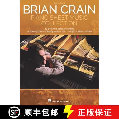 【3-4周达】Brian Crain Piano Sheet Music Collection 17 Soothing Piano Solos Includes Butterfly Waltz ... [9781705154960]