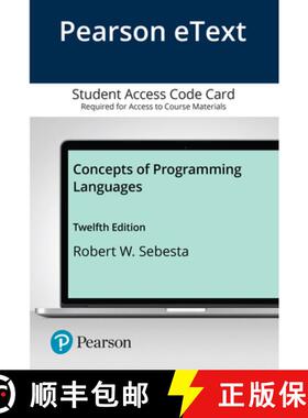 【3-4周达】Pearson Etext for Concepts of Programming Languages -- Access Code Card [9780135091692]