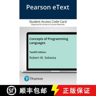 【3-4周达】Pearson Etext for Concepts of Programming Languages -- Access Code Card [9780135091692]