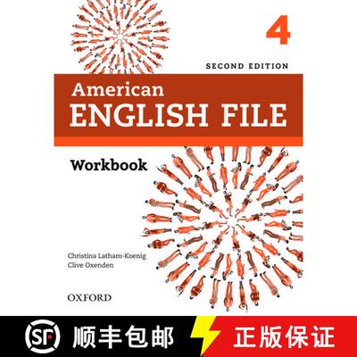 【3-4周达】American English File 2e Workbook Level 4 2019 Pack [9780194776066]