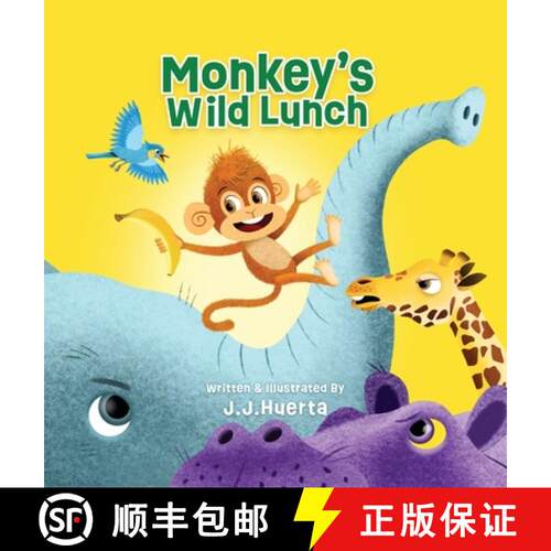 【3-4周达】精装 Monkey's Wild Lunch: Funny Rhyming Children's Picture Book About Animals, Kind Words ... [9798998871214]