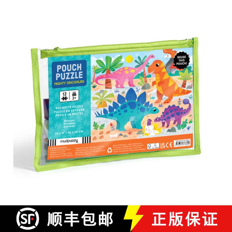 【2-3周达】Mighty Dinosaurs 12 Piece Pouch Puzzle [9780735378605]