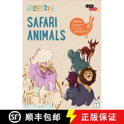 【3-4周达】IncrediBuilds Jr.: Stackables: Safari Animals [9781682981474]