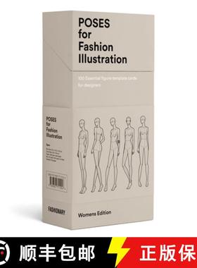【3-4周达】Poses for Fashion Illustration (Card Box): 100 essential figure template cards for designers [9789887711056]