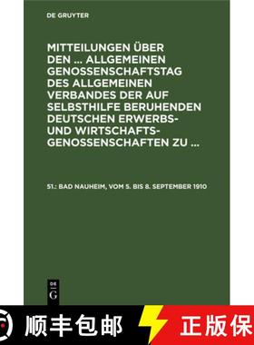 预订 Bad Nauheim, vom 5. bis 8. September 1910 [9783112468111]