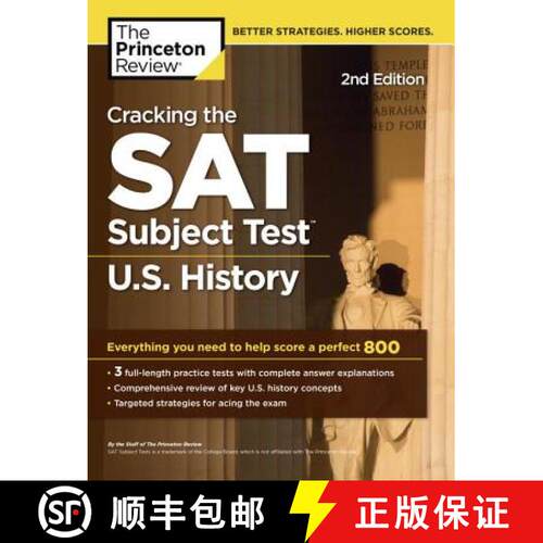 【3-4周达】Cracking the SAT Subject Test in U.S. History, 2nd Edition: Everything You Need to Help Sc... [9781524710835]