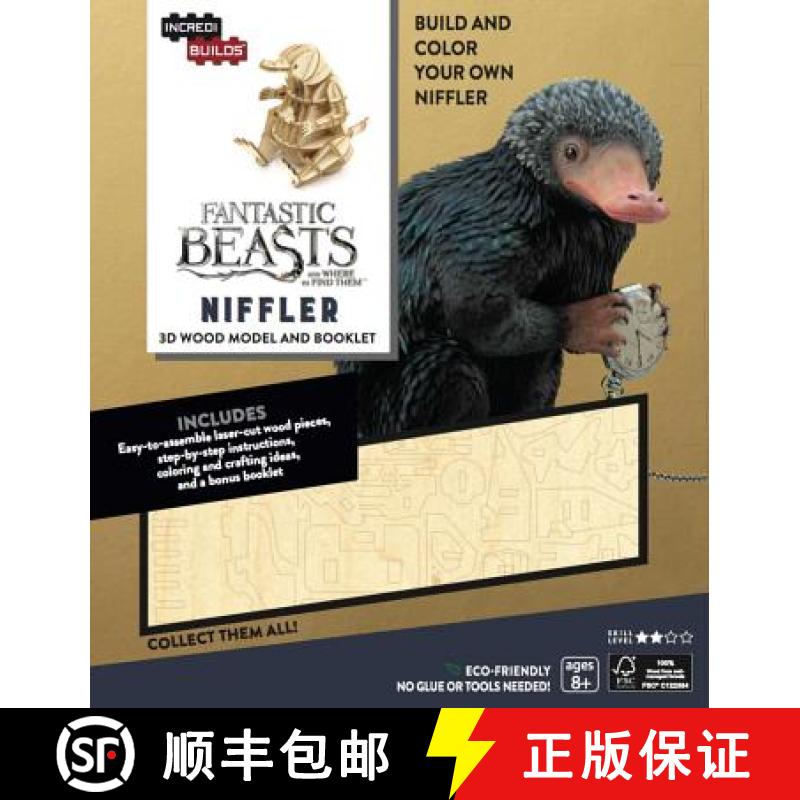 【3-4周达】Incredibuilds: Fantastic Beasts and Where to Find Them: Niffler 3D Wood Model and Booklet [9781682980590]