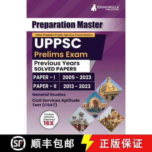 【3-4周达】Preparation Master UPPSC Prelims Exam : 30 Solved Previous Year Papers (Paper I and Paper ... [9789355566690]