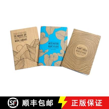 【3-4周达】Conservation Series: Sewn Notebook Collection: Set of 2 - Large (Notebook with Quotes, Hik... [9781647222239]