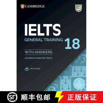 【3-4周达】IELTS 18 General Training Student's Book with Answers with Audio with Resource Bank : Auth... [9781009275194]
