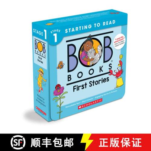 预订 Bob Books - First Stories Box Set Decodable Phonics Books, Ages 4 and Up, Kindergarten (Stage 1:... [9780545734097]