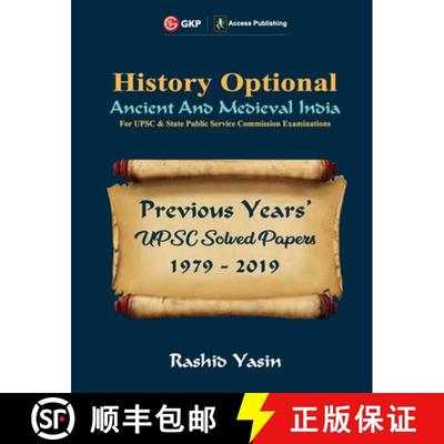 【3-4周达】UPSC Previous Years' Solved Papers (1979-2019) - History Optional `Ancient & Medieval India' [9789390187171]