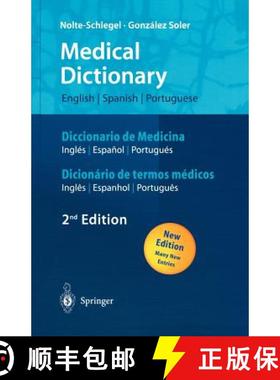 【3-4周达】Medical Dictionary/Diccionario de Medicina/Dicionário de Termos Médicos: English-Spanish... [9783540205616]