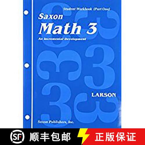 【3-4周达】Saxon Math 3: Student Workbook Set 1st Edition [9780939798834]
