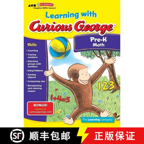【3-4周达】Learning with Curious George Pre-K Math [9780547790558]