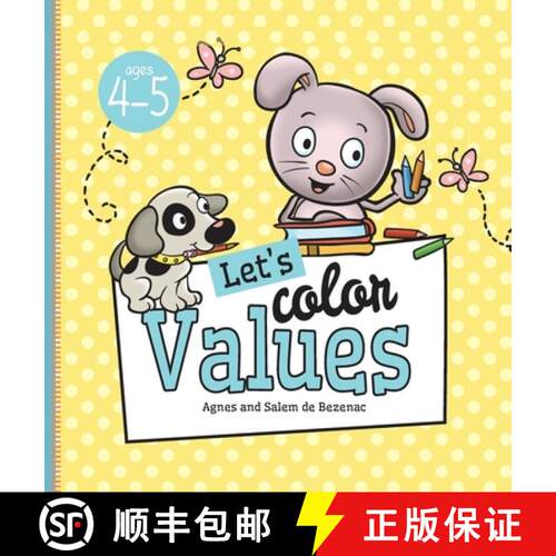 【3-4周达】精装 Let's Color Values: Ages 4-5 [9781634743150]