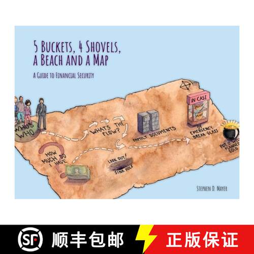 【3-4周达】5 Buckets, 4 Shovels, a Beach and a Map: A Guide to Financial Security [9780578413549]