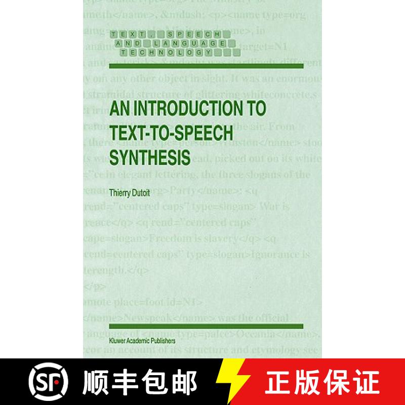 【3-4周达】An Introduction to Text-To-Speech Synthesis [9781402003691]