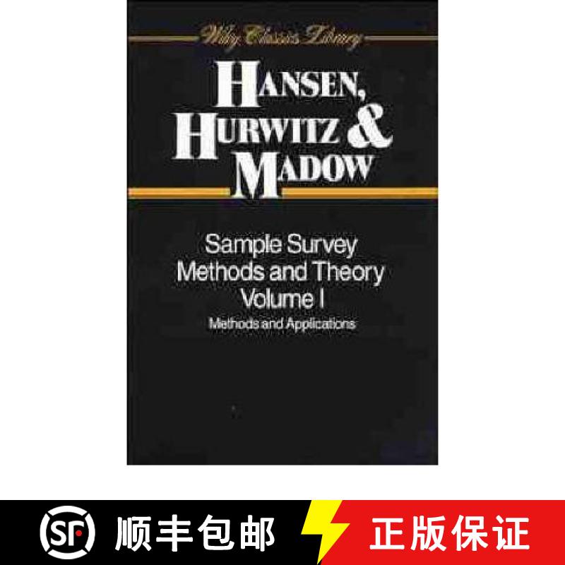 【3-4周达】Sample Survey Methods And Theory, 2 Vol. Set [Wiley统计学] [9780471006282]