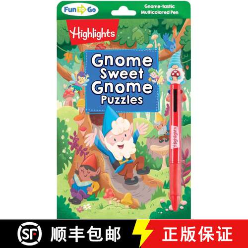 【3-4周达】Gnome Sweet Gnome Puzzles: Magical Kids Puzzle Book with Gnomes, Fairies and Dragons, Hidd... [9781639623808]