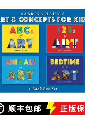 【3-4周达】Sabrina Hahn's Art & Concepts for Kids 4-Book Box Set: ABCs of Art, 123s of Art, Animals i... [9781510762107]
