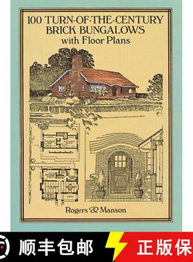 【3-4周达】100 Turn-Of-The-Century Brick Bungalows with Floor Plans [9780486281193]