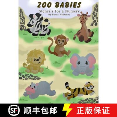 【3-4周达】Zoo Babies: Stencils for a Nursery [9781435713130]