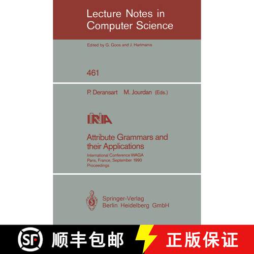 【3-4周达】Attribute Grammars and their Applications : International Conference, Paris, France, Septe... [9783540531012]
