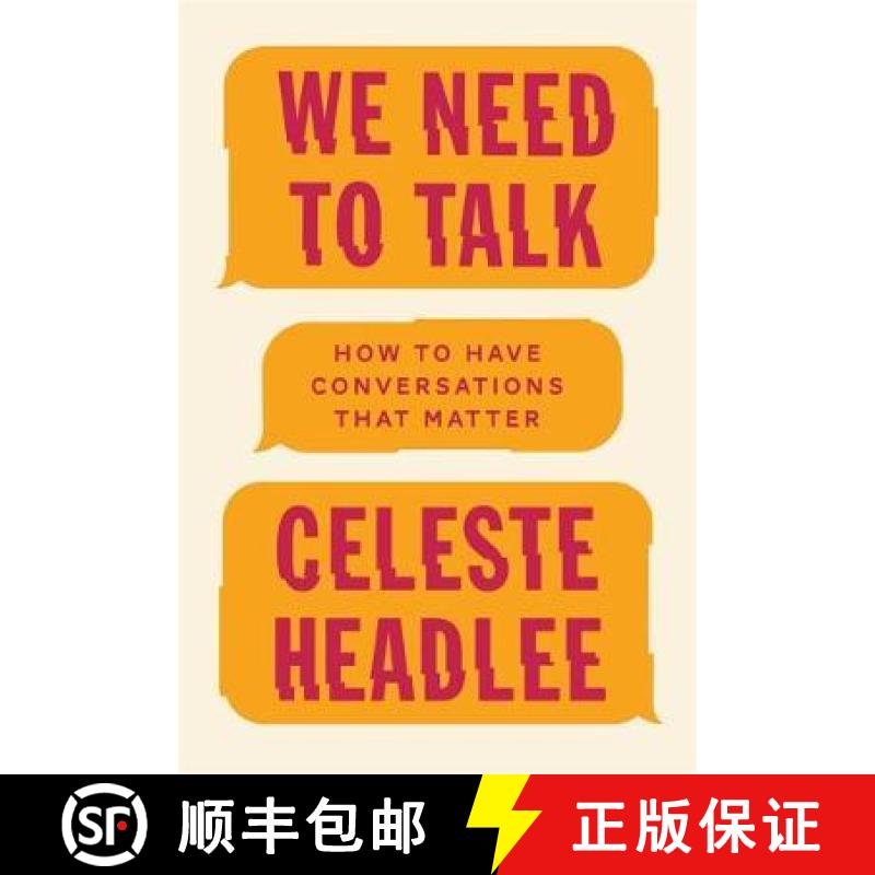 【3-4周达】We Need To Talk: How to Have Conversations That Matter [9780349416380]