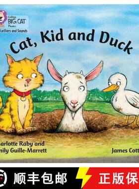 【3-4周达】Cat, Kid and Duck: Band 01b/Pink B [9780008308001]