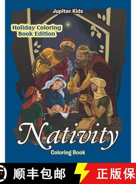 【3-4周达】Nativity Coloring Book: Holiday Coloring Book Edition [9781683056652]