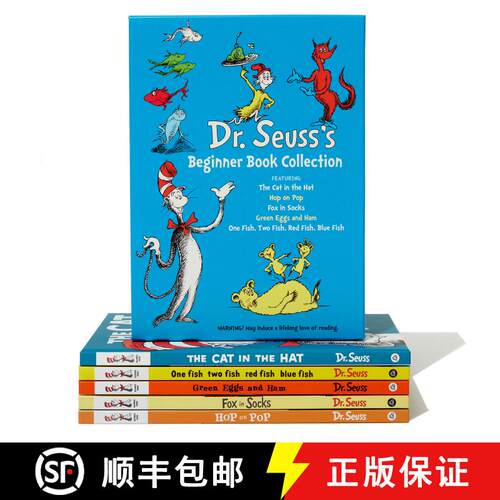 【3-4周达】Dr. Seuss's Beginner Book Boxed Set Collection: The Cat in the Hat; One Fish Two Fish Red ... [9780375851568]