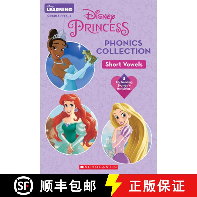 【3-4周达】Disney Princess Magical Phonics Collection: Short Vowels (Disney Learning: Bind-Up) [9781338746891]