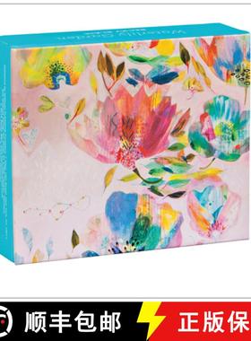 【3-4周达】Waterlily Garden QuickNotes: Our Standard Size Set of 20 Notecards in a Box with Magnetic ... [9781623256067]
