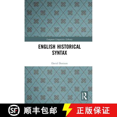 【3-4周达】精装 English Historical Syntax: Verbal Constructions [9781138162082]